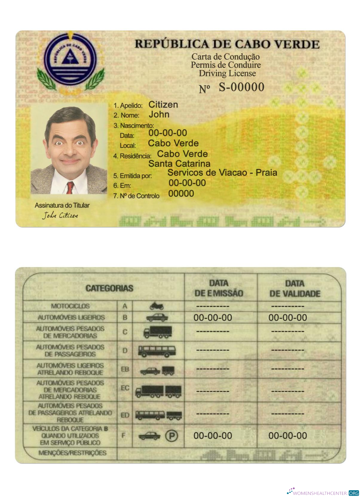 download Cabo Verde driving license